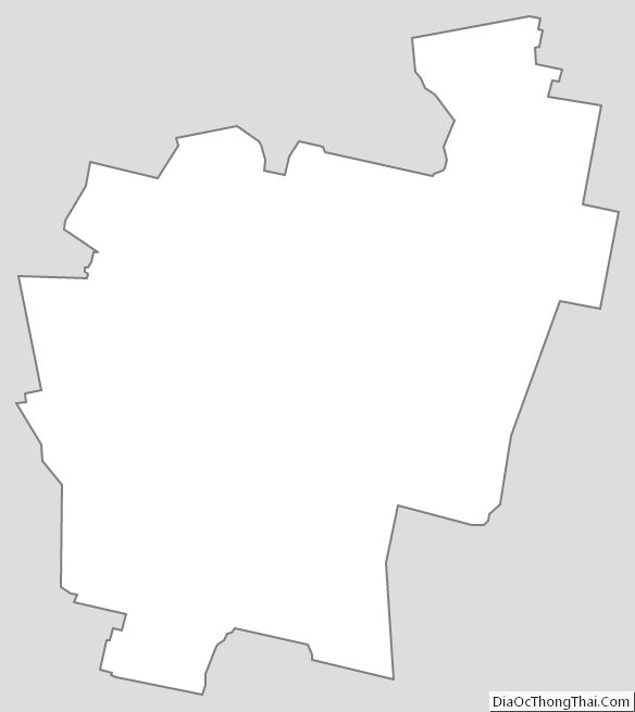 Outline Map of Kennebec County, Maine