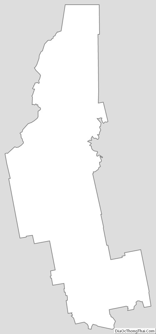 Outline Map of Somerset County, Maine