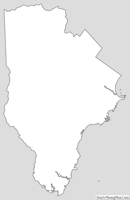 Outline Map of York County, Maine