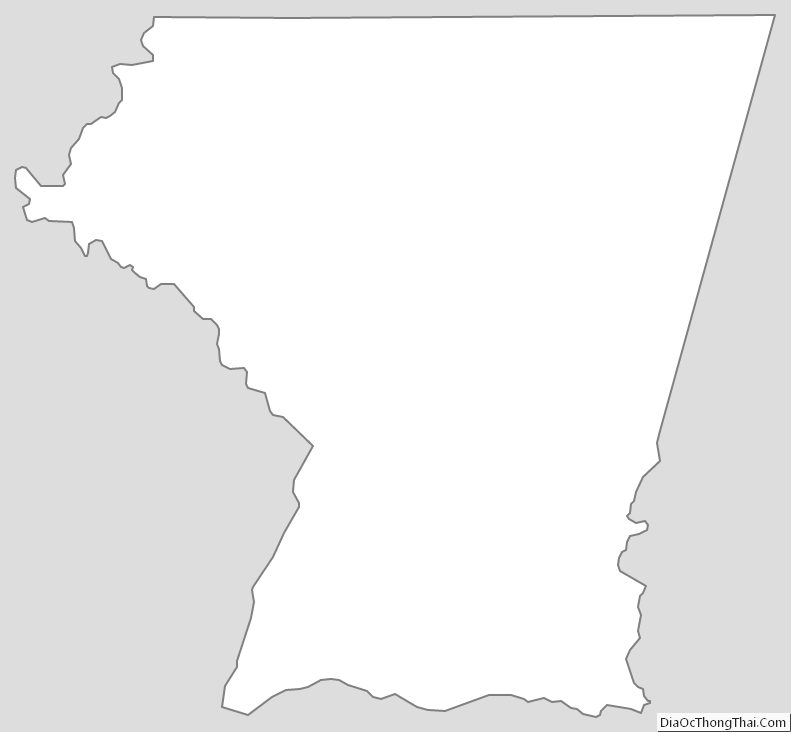 Outline Map of Carroll County, Maryland