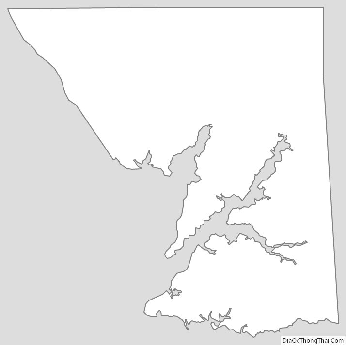 Outline Map of Cecil County, Maryland