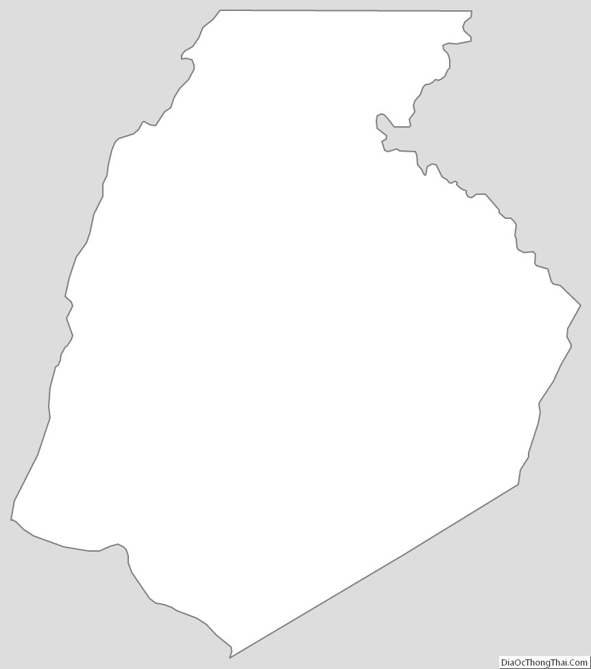 Outline Map of Frederick County, Maryland