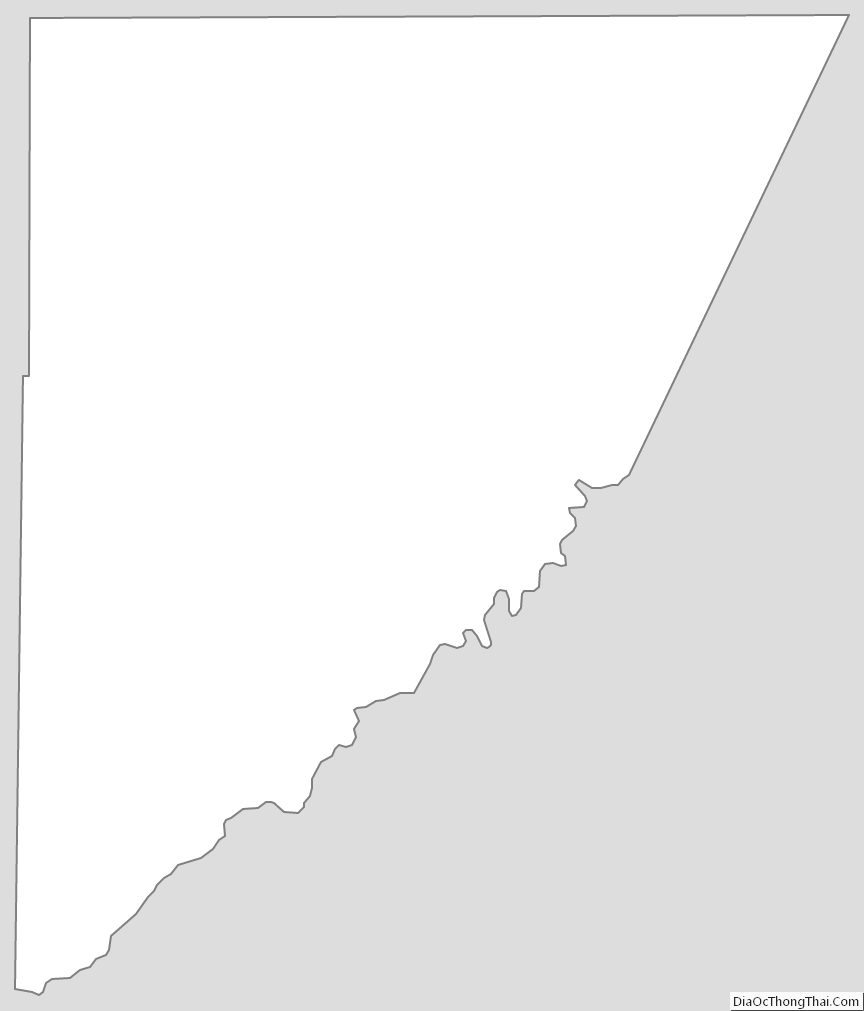 Outline Map of Garrett County, Maryland