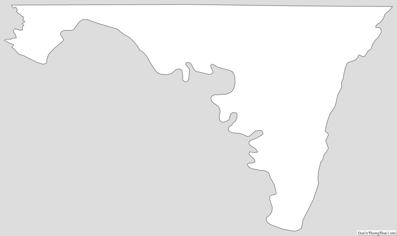 Outline Map of Washington County, Maryland