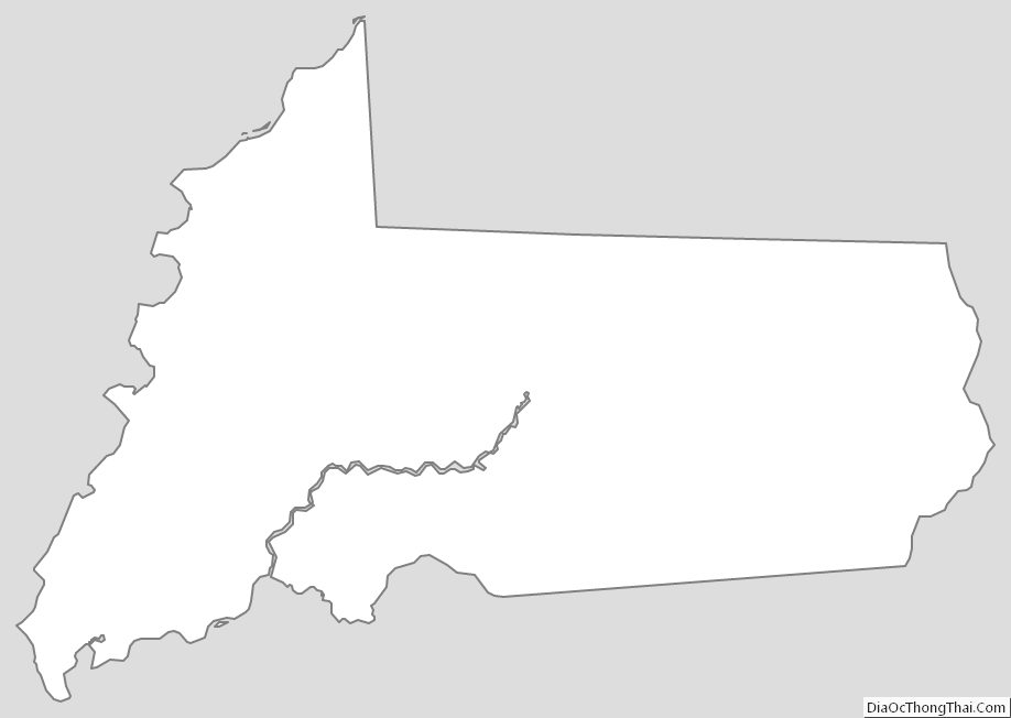 Outline Map of Wicomico County, Maryland