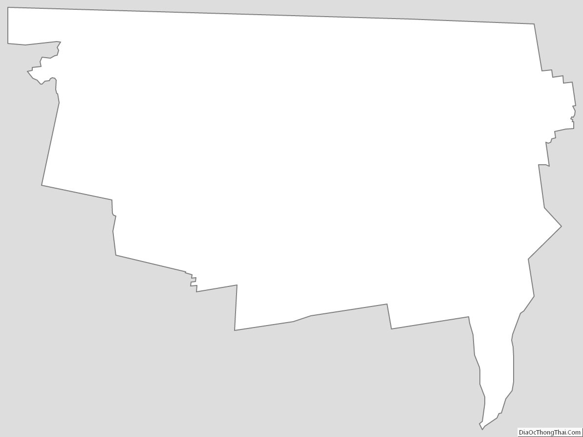 Outline Map of Franklin County, Massachusetts