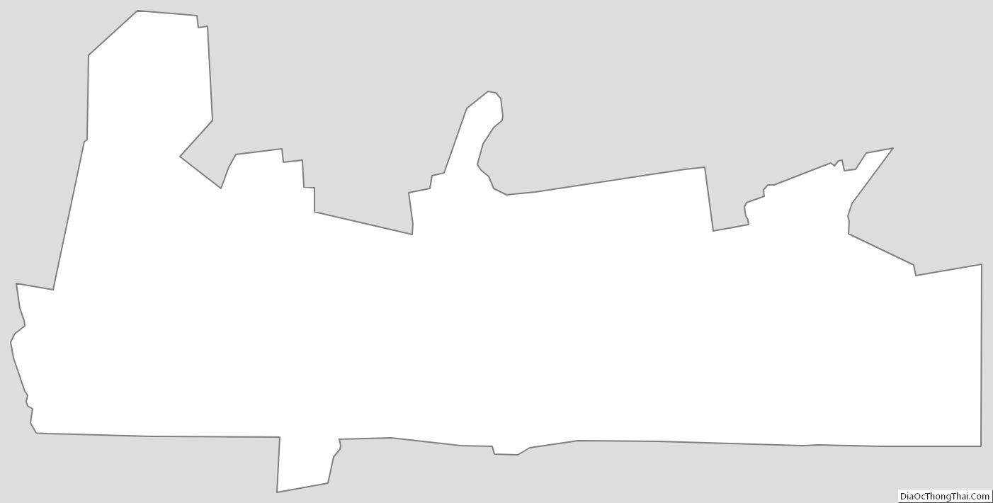 Outline Map of Hampden County, Massachusetts