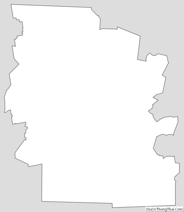 Outline Map of Worcester County, Massachusetts