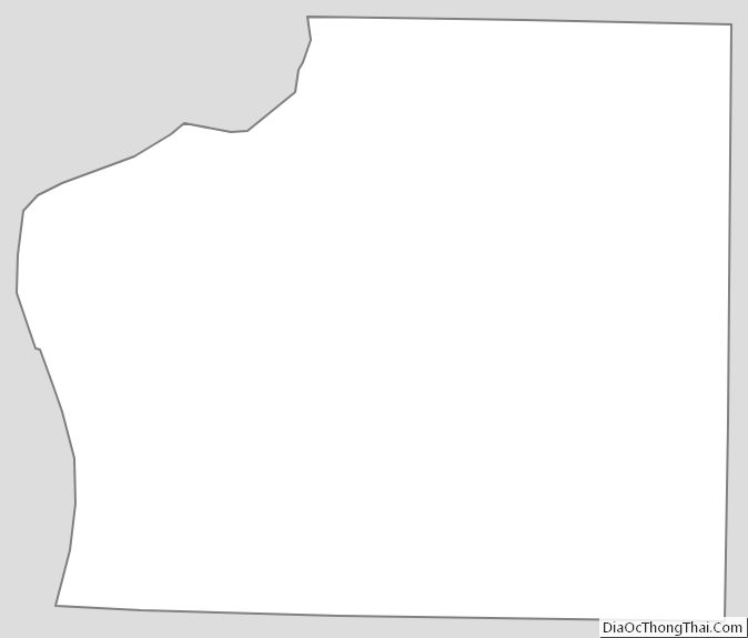 Outline Map of Benzie County, Michigan