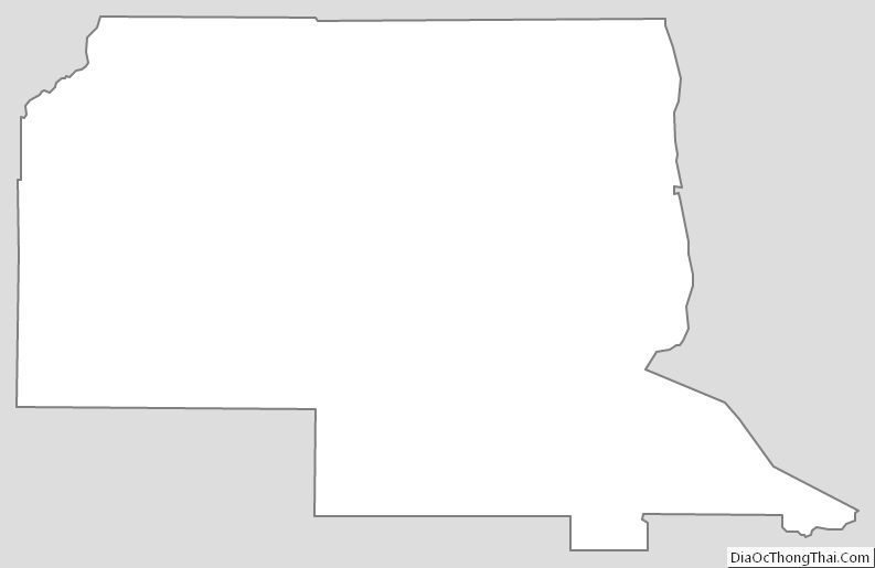 Outline Map of Rio Arriba County, New Mexico