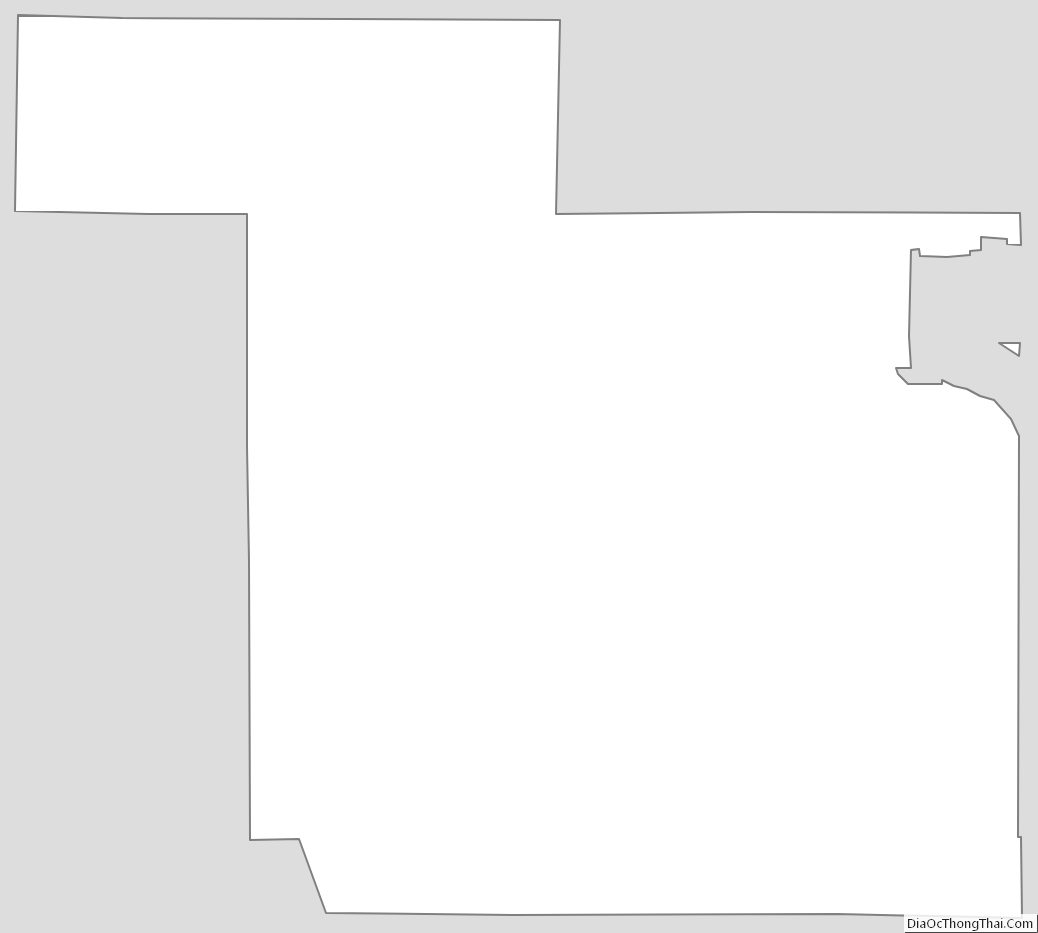 Outline Map of Sandoval County, New Mexico