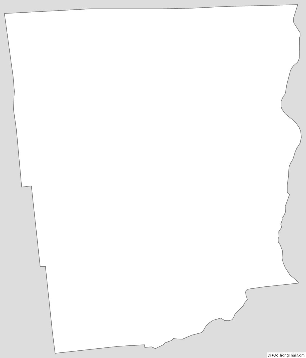 Outline Map of Clinton County, New York
