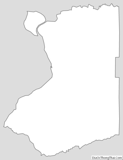 Outline Map of Erie County, New York