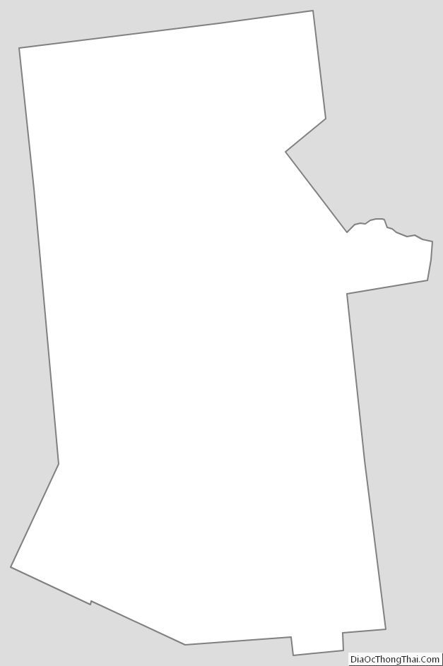 Outline Map of Hamilton County, New York