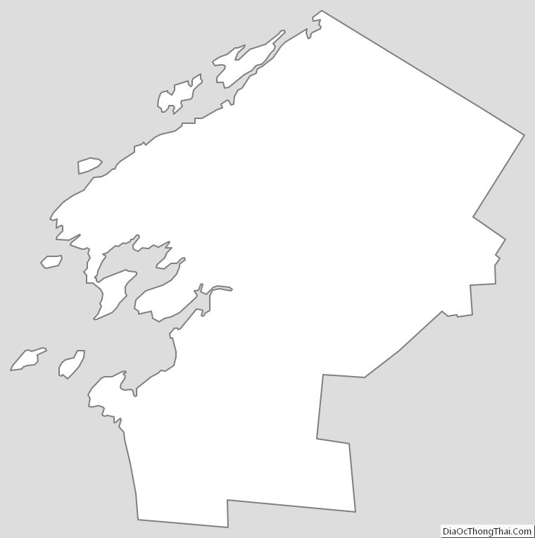 Outline Map of Jefferson County, New York