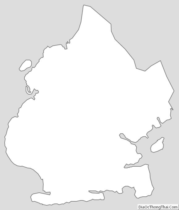 Outline Map of Kings County, New York