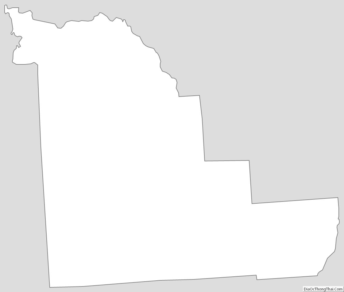 Outline Map of Madison County, New York