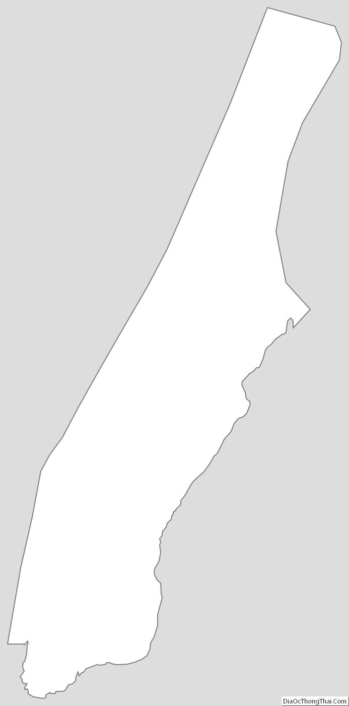 Outline Map of New York County, New York