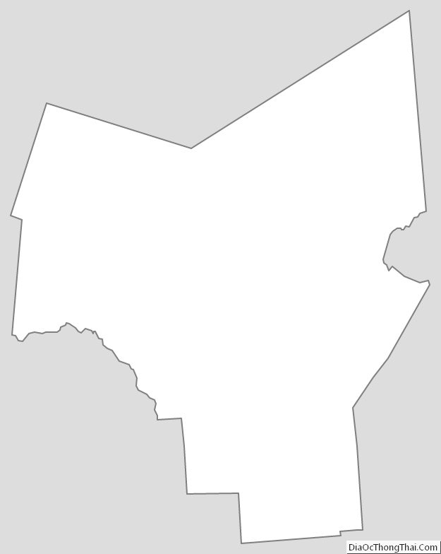 Outline Map of Oneida County, New York