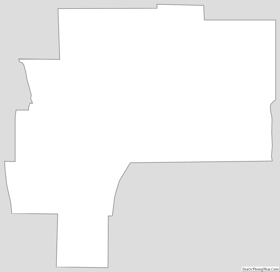 Outline Map of Ontario County, New York