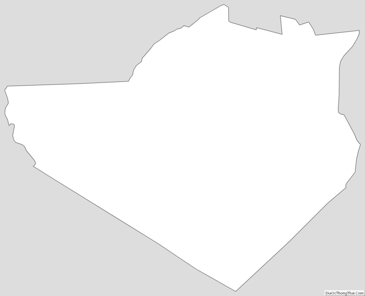 Outline Map of Orange County, New York