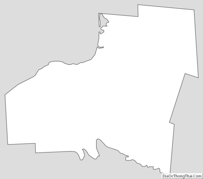 Outline Map of Oswego County, New York