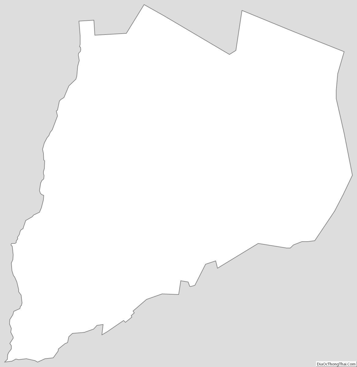 Outline Map of Otsego County, New York