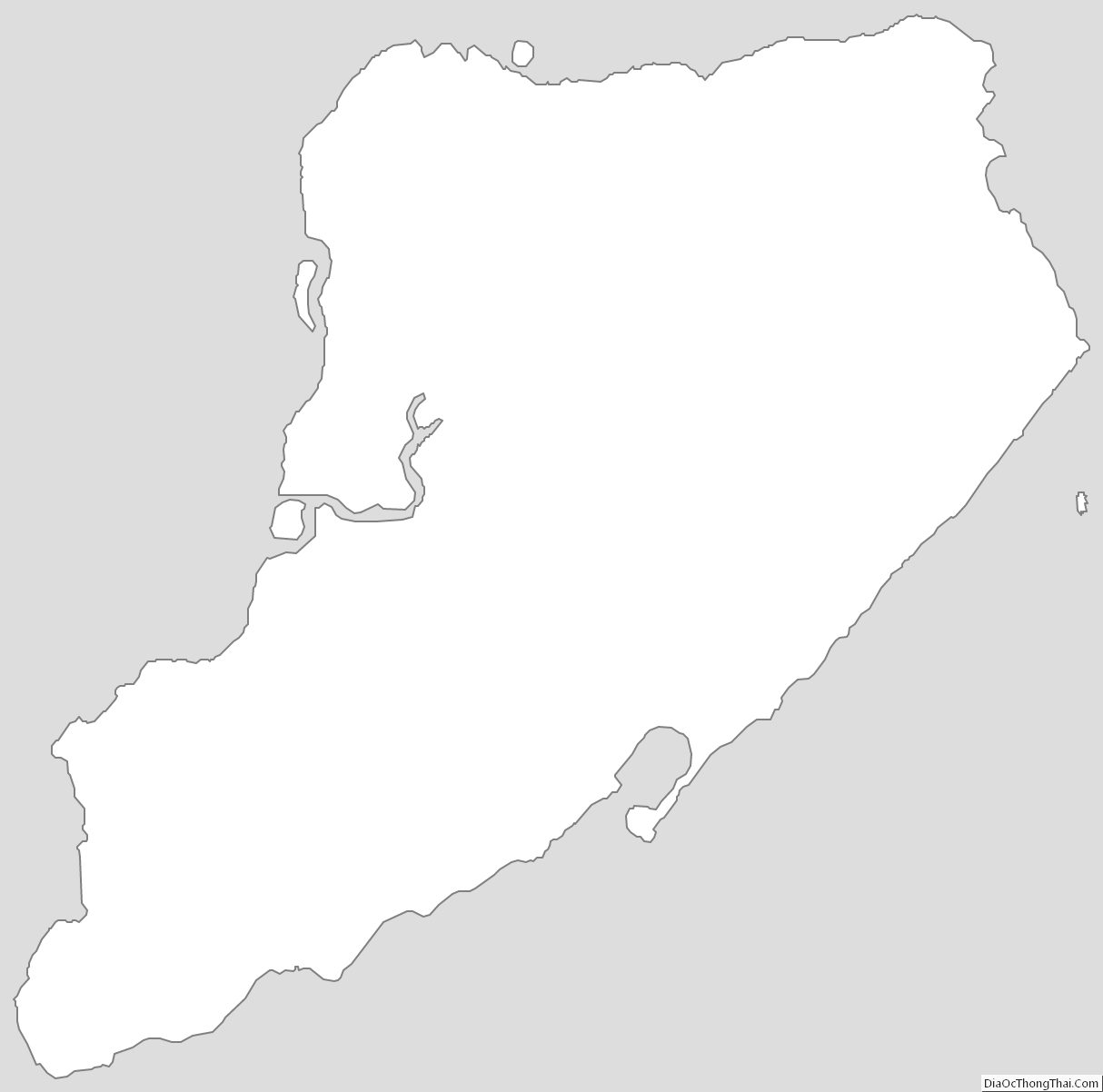 Outline Map of Richmond County, New York