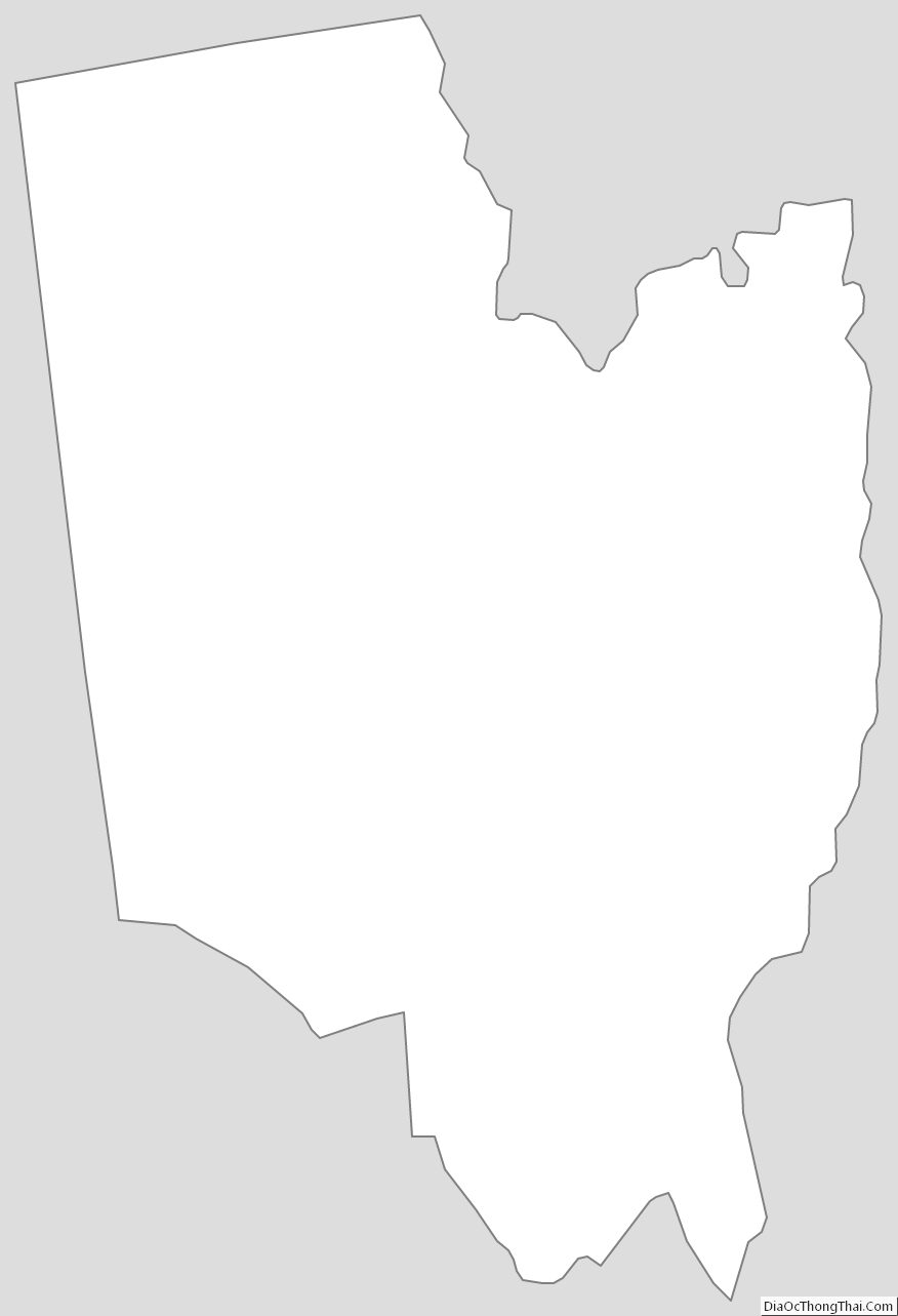 Outline Map of Saratoga County, New York