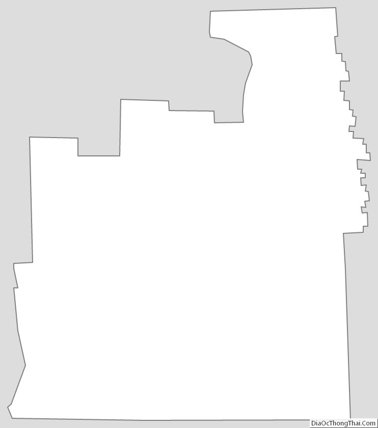 Outline Map of Tioga County, New York