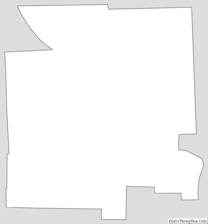 Outline Map of Tompkins County, New York