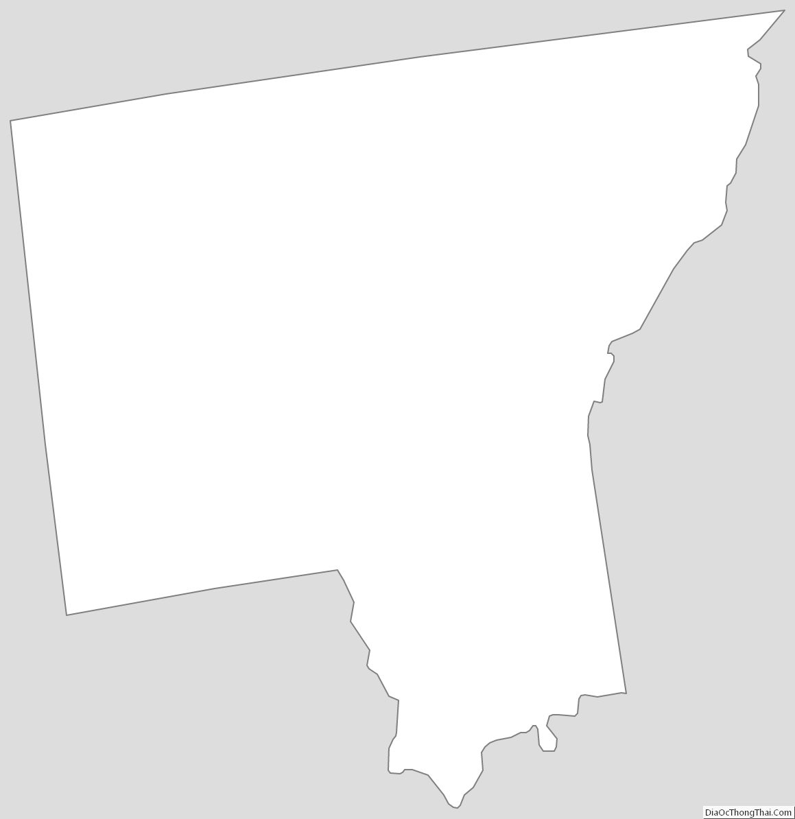 Outline Map of Warren County, New York