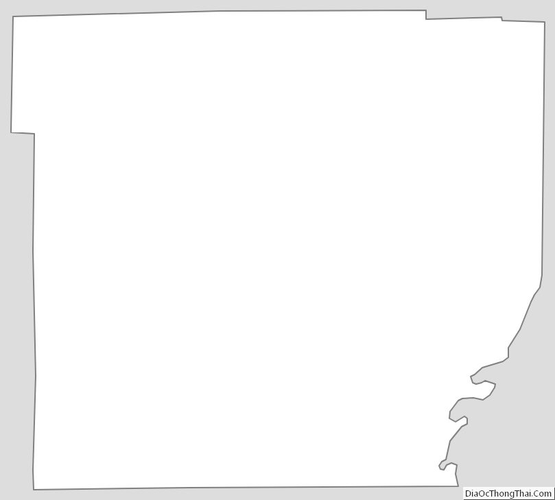 Outline Map of Wyoming County, New York