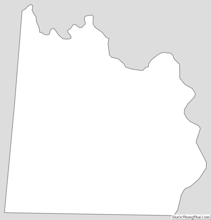 Outline Map of Anson County, North Carolina
