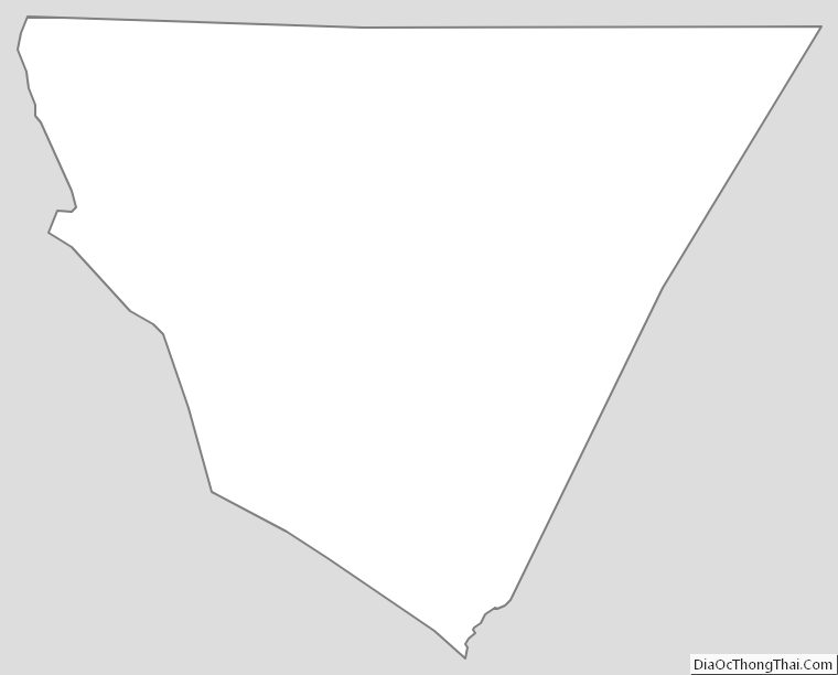 Outline Map of Cabarrus County, North Carolina