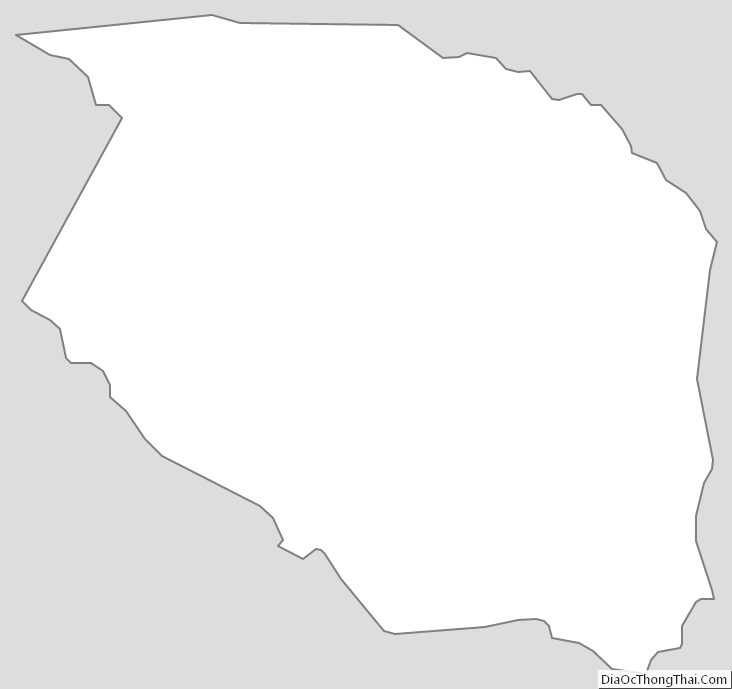 Outline Map of Caldwell County, North Carolina
