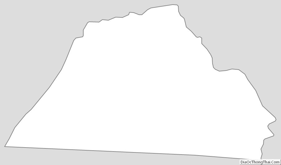 Outline Map of Catawba County, North Carolina