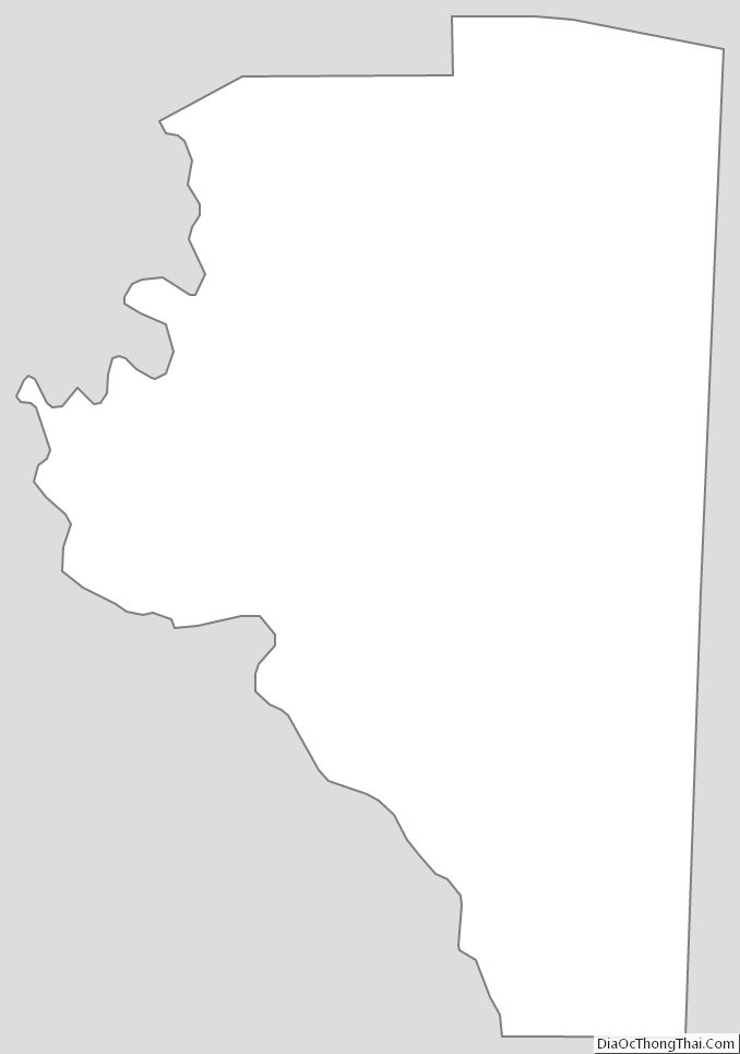 Outline Map of Davidson County, North Carolina