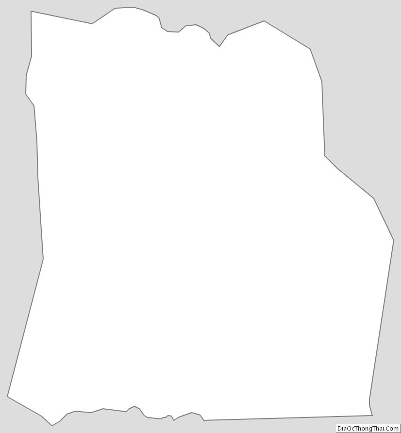 Outline Map of Duplin County, North Carolina