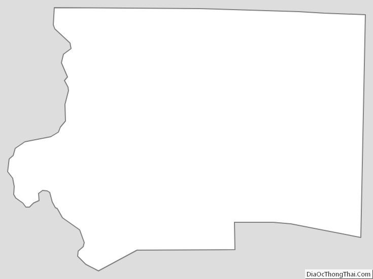 Outline Map of Forsyth County, North Carolina