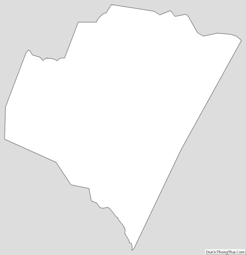 Outline Map of Franklin County, North Carolina