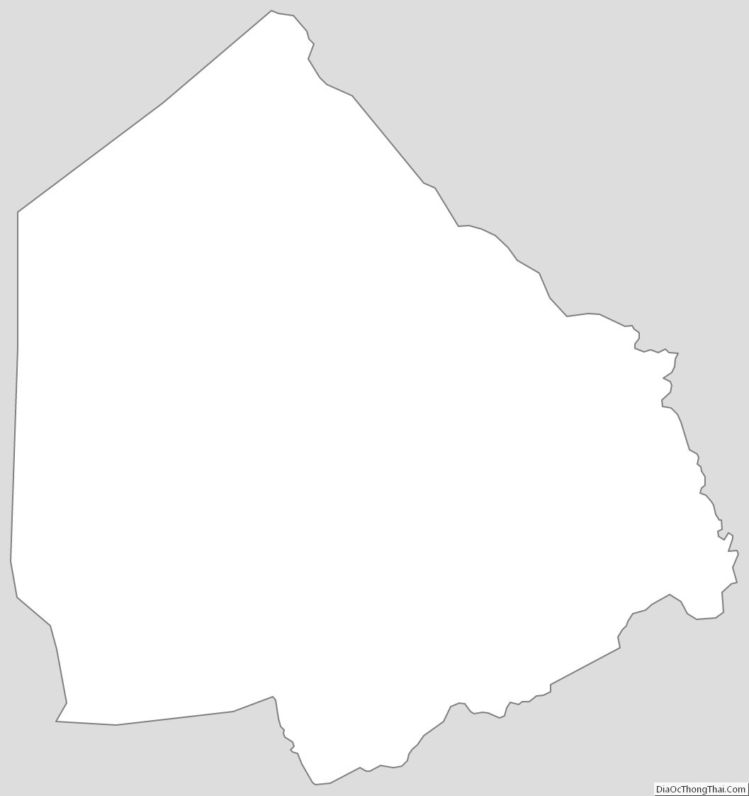Outline Map of Greene County, North Carolina