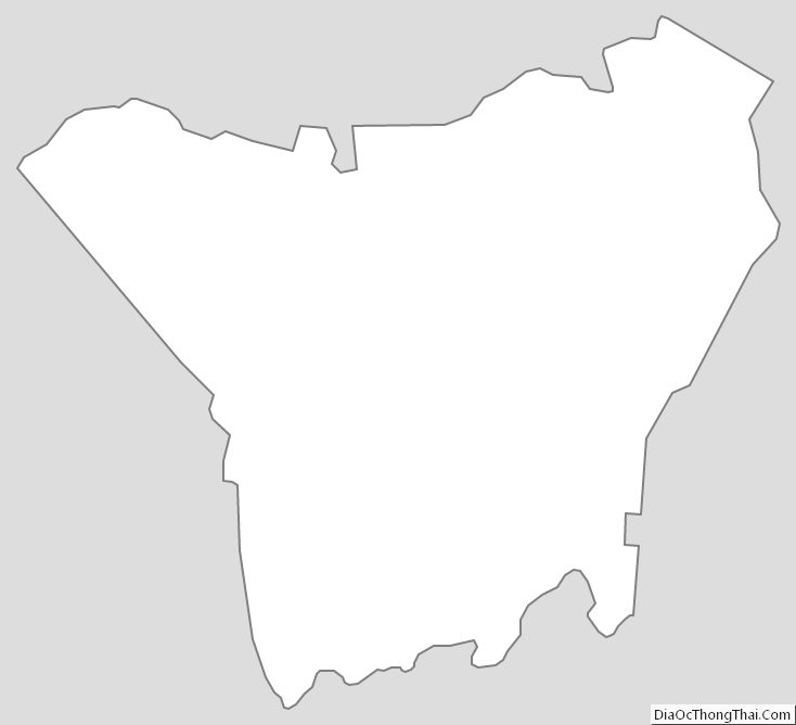 Outline Map of Henderson County, North Carolina