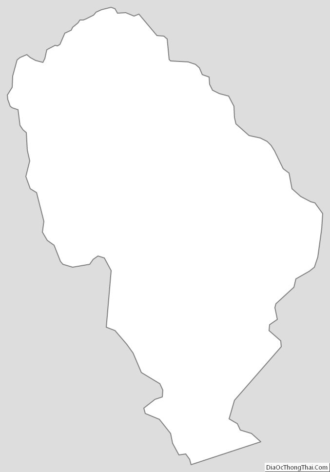 Outline Map of Jackson County, North Carolina