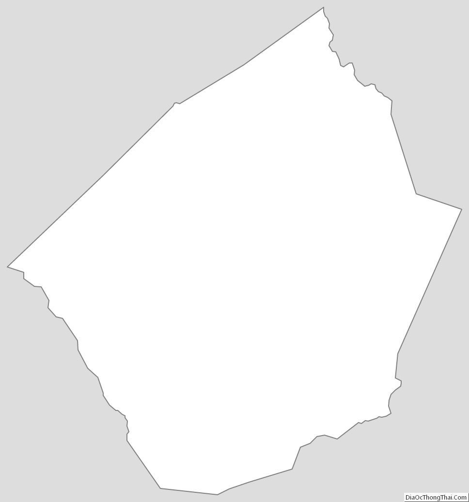 Outline Map of Johnston County, North Carolina