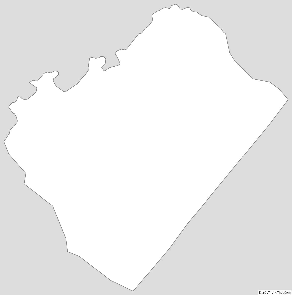 Outline Map of Lee County, North Carolina