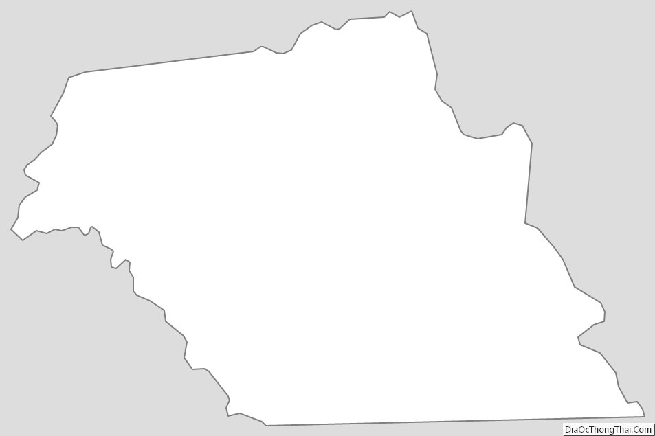 Outline Map of Macon County, North Carolina