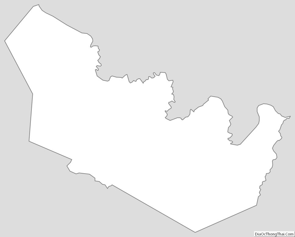 Outline Map of Martin County, North Carolina