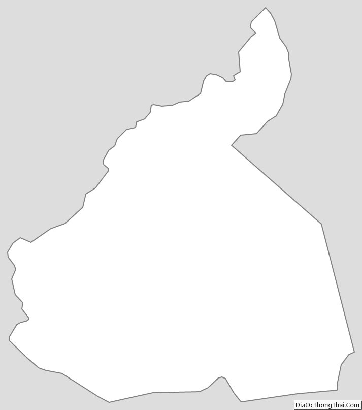 Outline Map of McDowell County, North Carolina