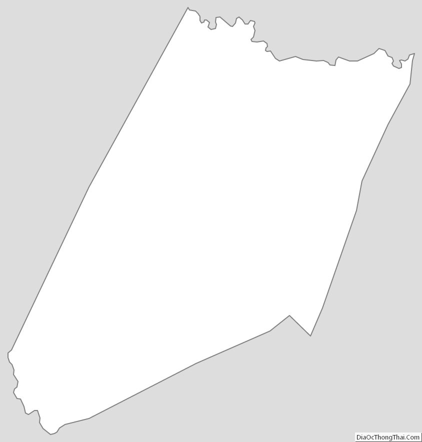 Outline Map of Nash County, North Carolina